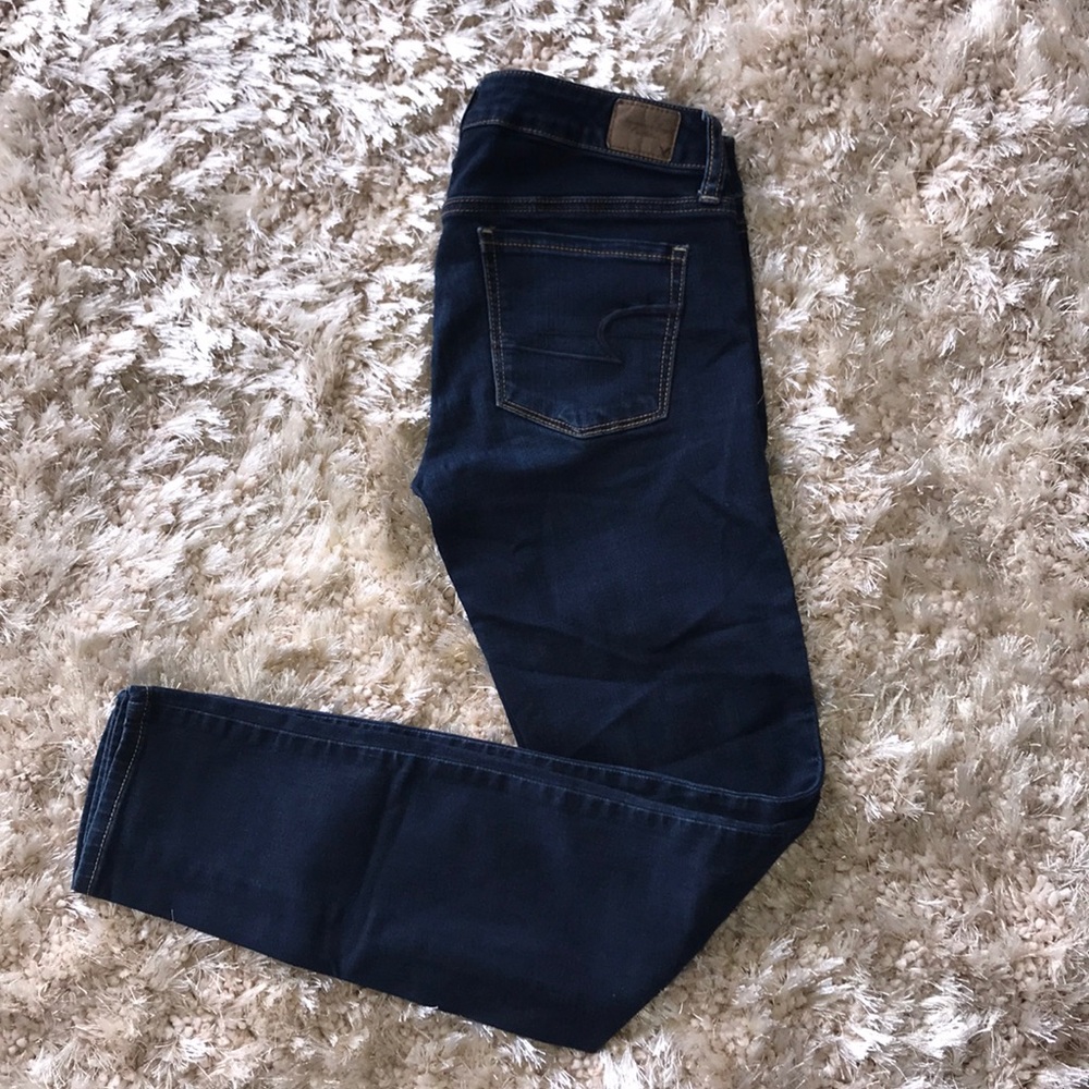 Dark wash skinny jeans